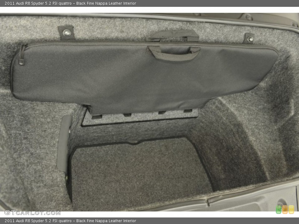 Black Fine Nappa Leather Interior Trunk for the 2011 Audi R8 Spyder 5.2 FSI quattro #59876213