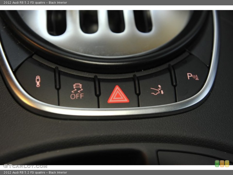 Black Interior Controls for the 2012 Audi R8 5.2 FSI quattro #59876474