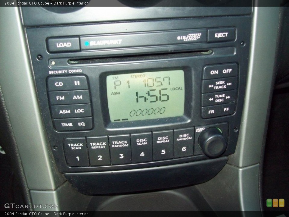 Dark Purple Interior Controls for the 2004 Pontiac GTO Coupe #59876639