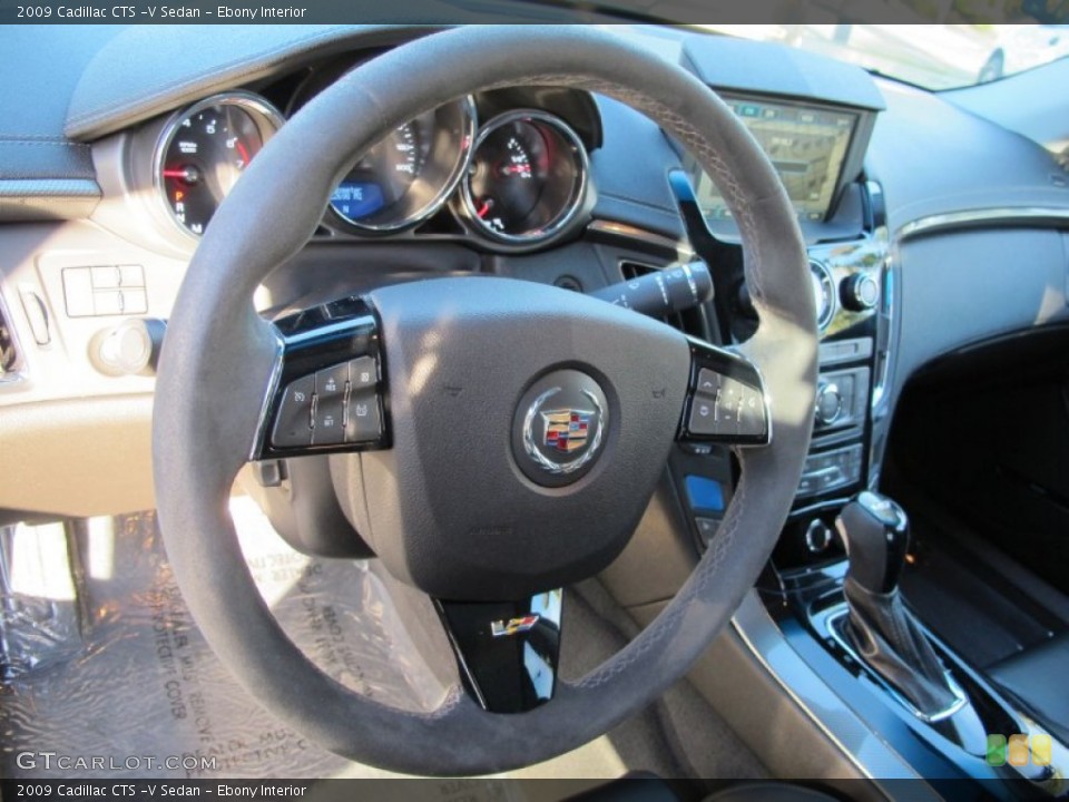 Ebony Interior Steering Wheel for the 2009 Cadillac CTS -V Sedan #59881934