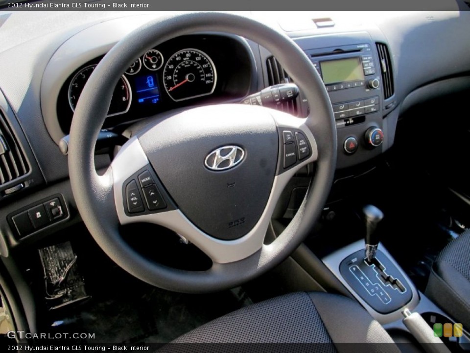 Black Interior Steering Wheel for the 2012 Hyundai Elantra GLS Touring #59883473
