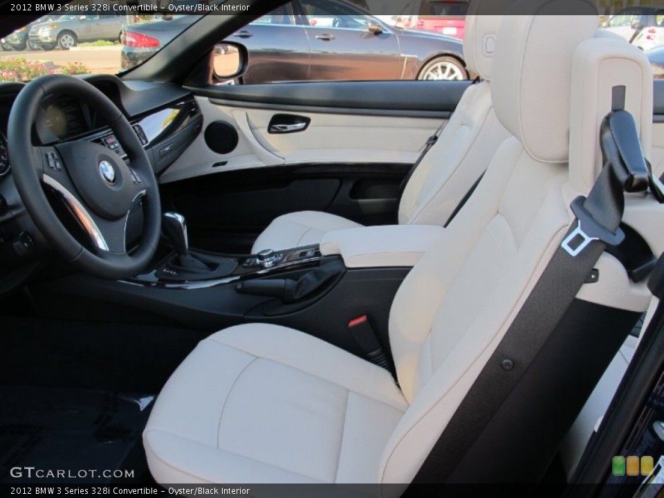 Oyster/Black Interior Photo for the 2012 BMW 3 Series 328i Convertible #59883560