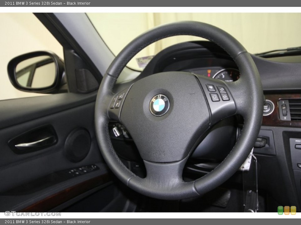 Black Interior Steering Wheel for the 2011 BMW 3 Series 328i Sedan #59884910