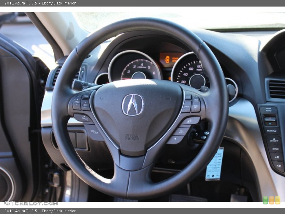 Ebony Black Interior Steering Wheel for the 2011 Acura TL 3.5 #59886020