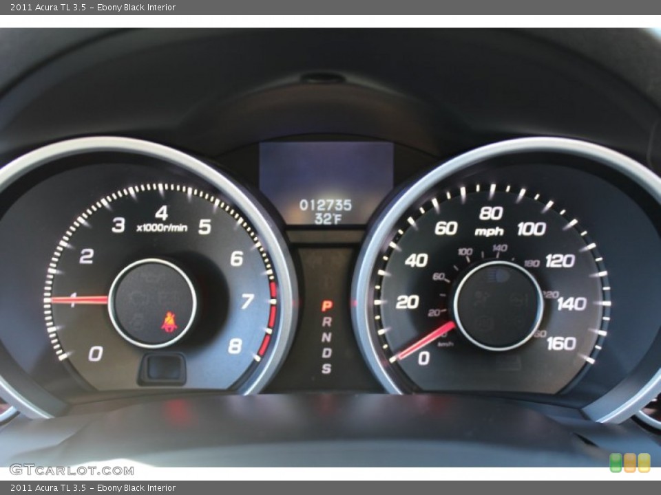 Ebony Black Interior Gauges for the 2011 Acura TL 3.5 #59886042