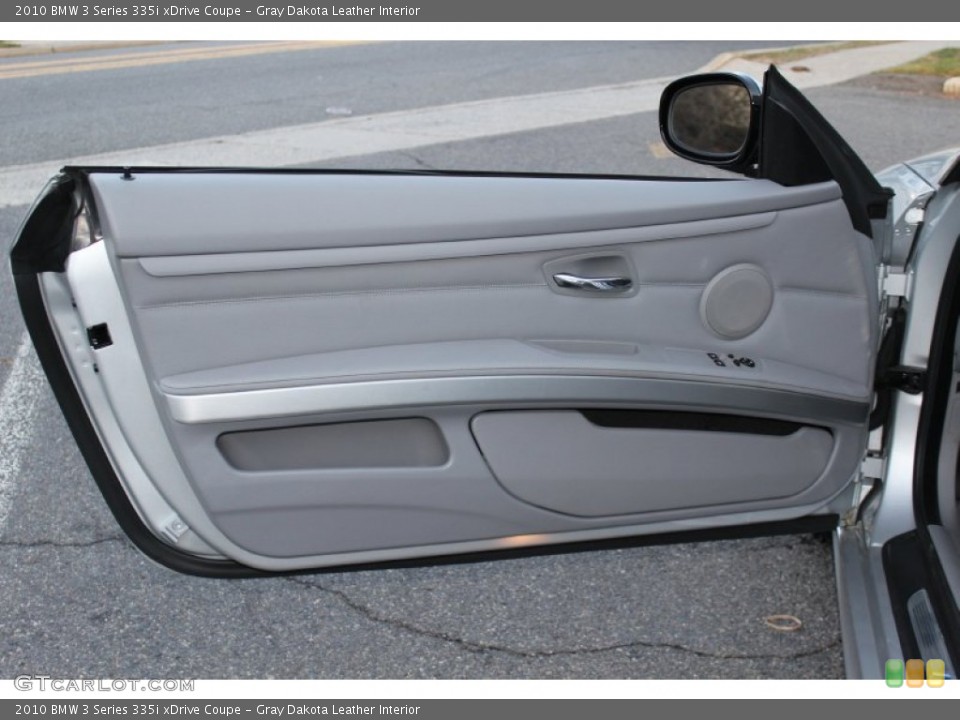 Gray Dakota Leather Interior Door Panel for the 2010 BMW 3 Series 335i xDrive Coupe #59887733