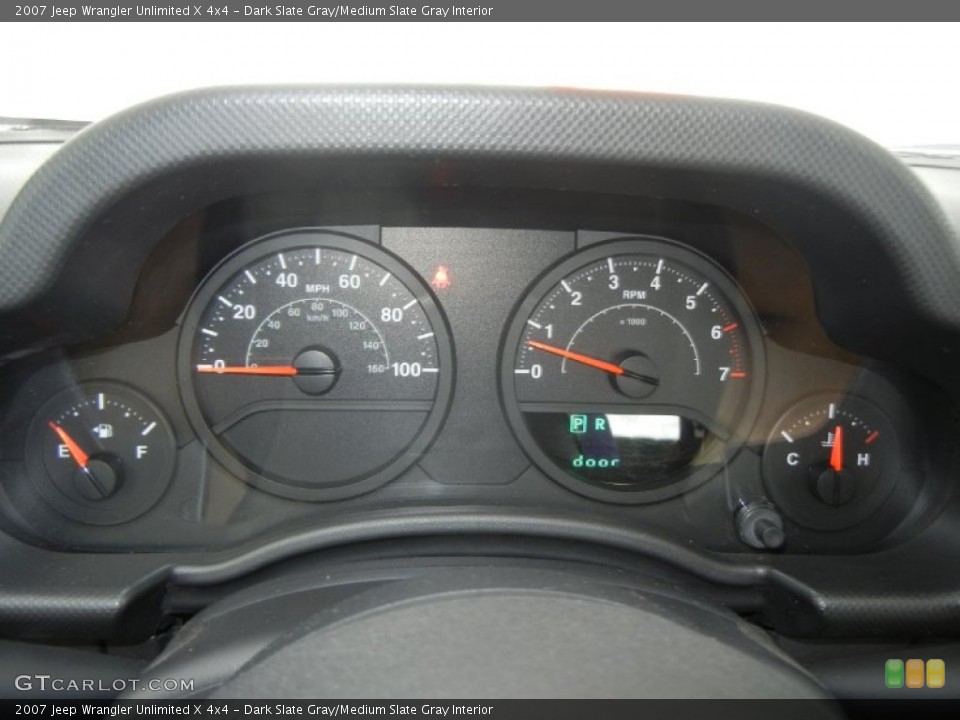 Dark Slate Gray/Medium Slate Gray Interior Gauges for the 2007 Jeep Wrangler Unlimited X 4x4 #59887769