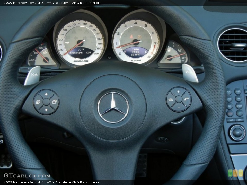 AMG Black Interior Steering Wheel for the 2009 Mercedes-Benz SL 63 AMG Roadster #59887775