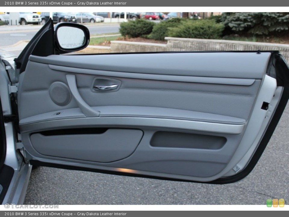 Gray Dakota Leather Interior Door Panel for the 2010 BMW 3 Series 335i xDrive Coupe #59887856