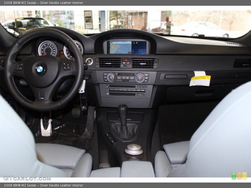 Silver Novillo Leather Interior Dashboard for the 2008 BMW M3 Sedan #59888042