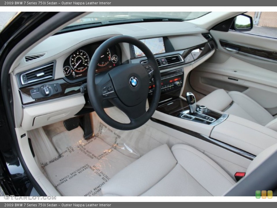 Oyster Nappa Leather Interior Prime Interior for the 2009 BMW 7 Series 750i Sedan #59894120