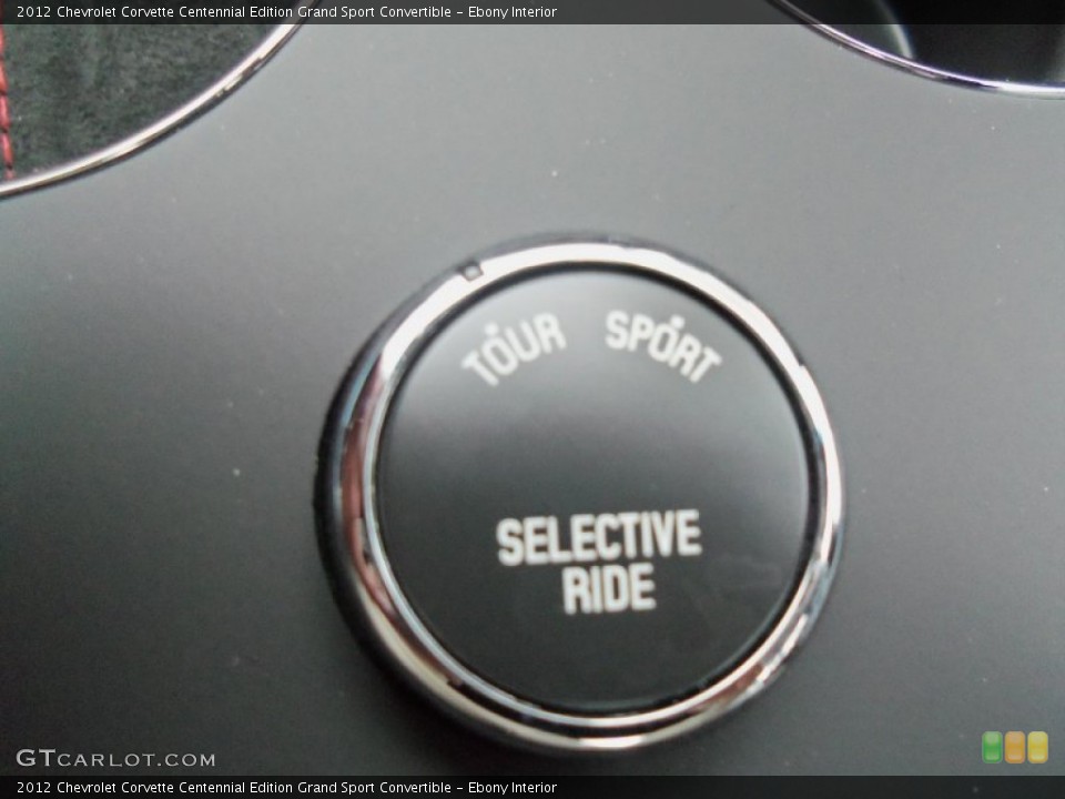 Ebony Interior Controls for the 2012 Chevrolet Corvette Centennial Edition Grand Sport Convertible #59897388