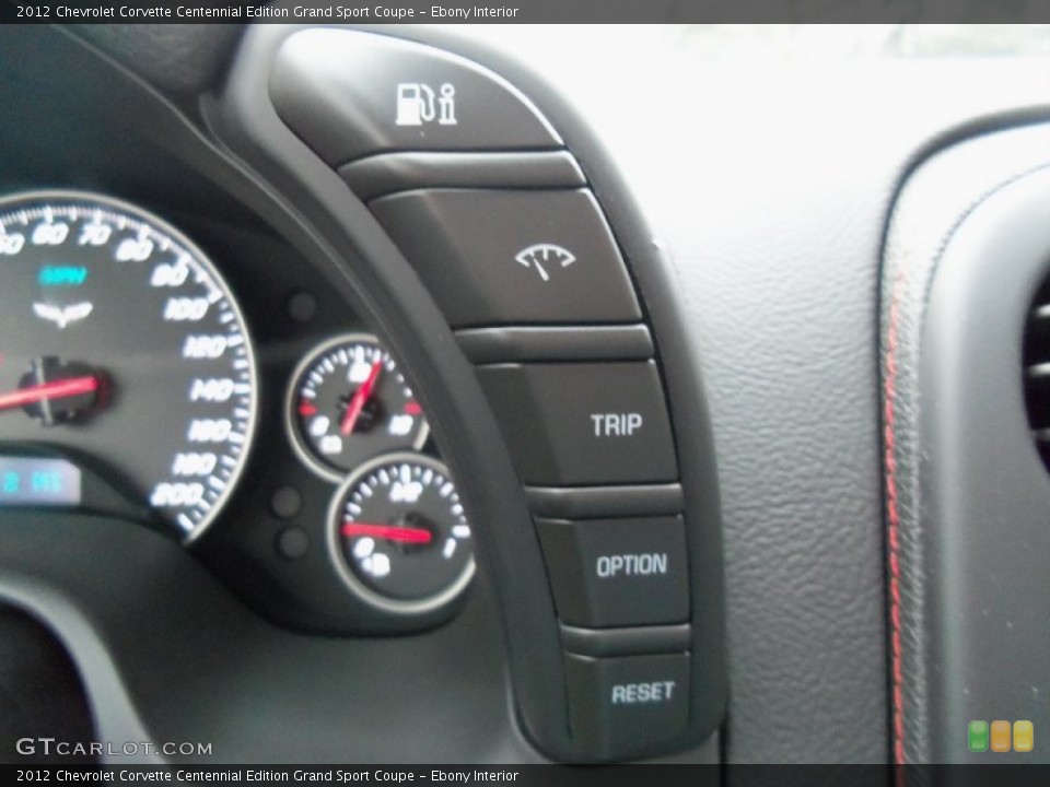 Ebony Interior Controls for the 2012 Chevrolet Corvette Centennial Edition Grand Sport Coupe #59897797