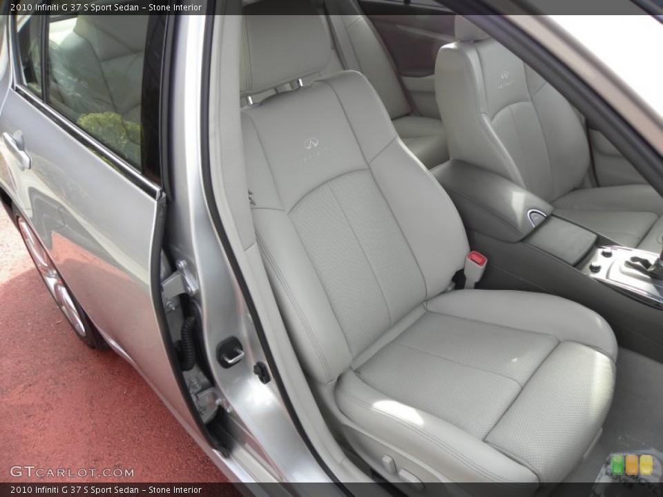 Stone Interior Front Seat for the 2010 Infiniti G 37 S Sport Sedan #59897831