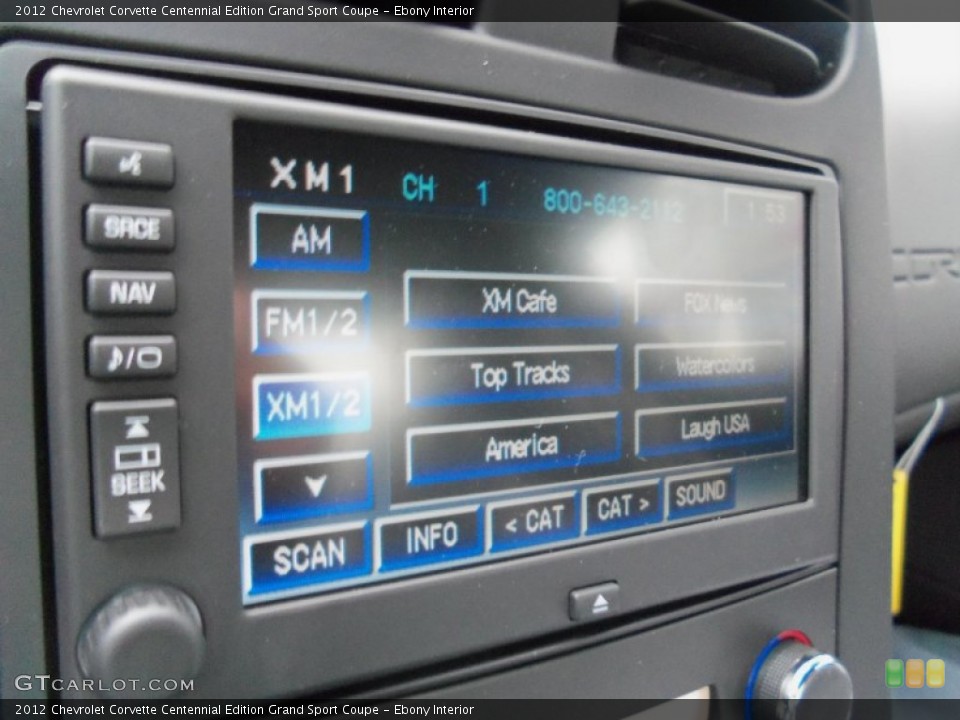 Ebony Interior Audio System for the 2012 Chevrolet Corvette Centennial Edition Grand Sport Coupe #59897843