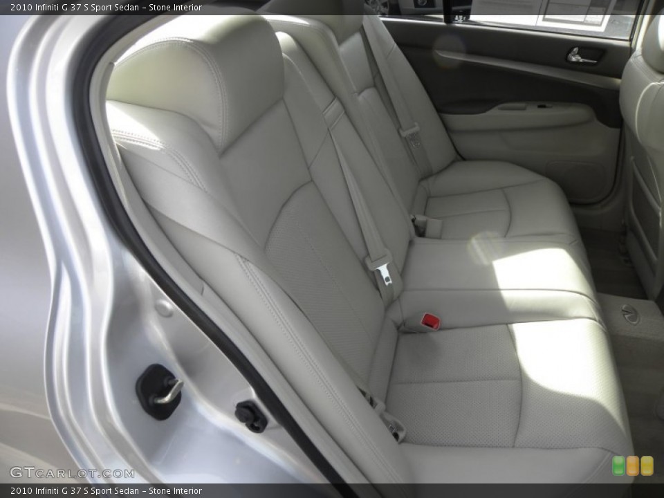 Stone Interior Rear Seat for the 2010 Infiniti G 37 S Sport Sedan #59897849
