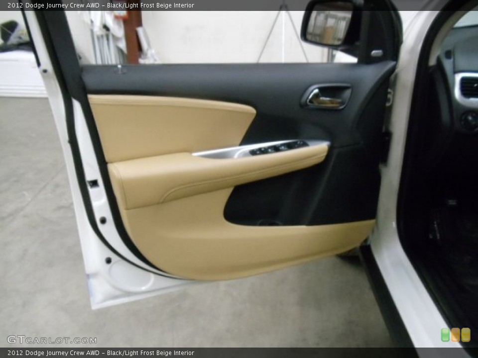 Black/Light Frost Beige Interior Door Panel for the 2012 Dodge Journey Crew AWD #59899295