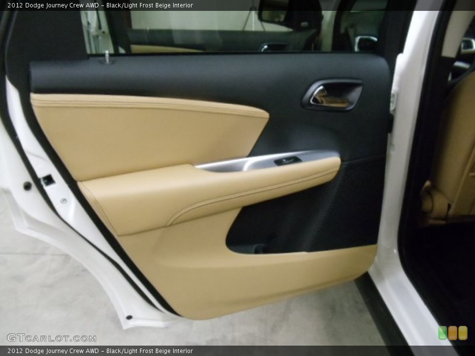 Black/Light Frost Beige Interior Door Panel for the 2012 Dodge Journey Crew AWD #59899304
