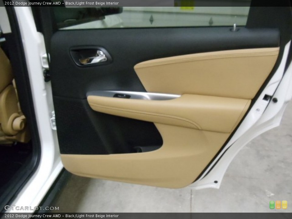 Black/Light Frost Beige Interior Door Panel for the 2012 Dodge Journey Crew AWD #59899313