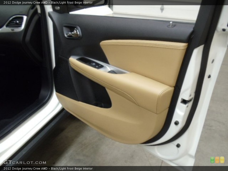 Black/Light Frost Beige Interior Door Panel for the 2012 Dodge Journey Crew AWD #59899334