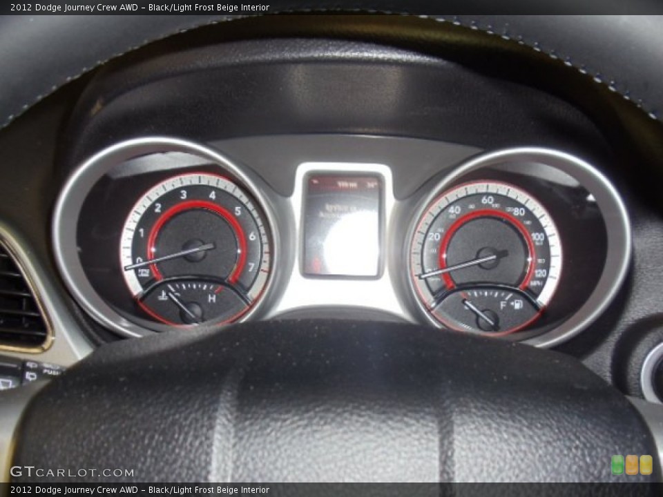 Black/Light Frost Beige Interior Gauges for the 2012 Dodge Journey Crew AWD #59899337