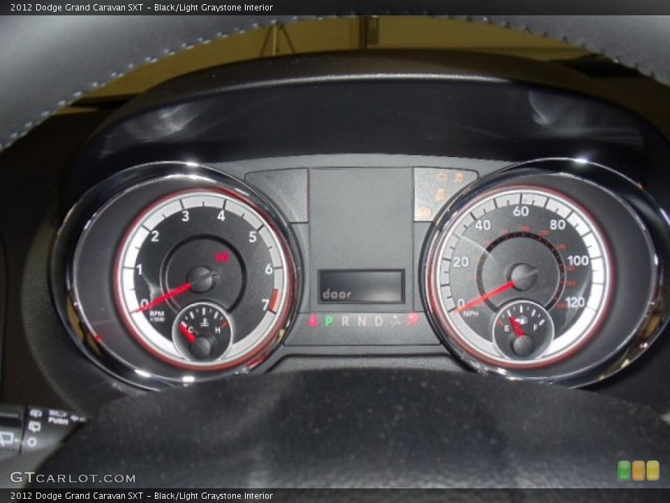 Black/Light Graystone Interior Gauges for the 2012 Dodge Grand Caravan SXT #59901074