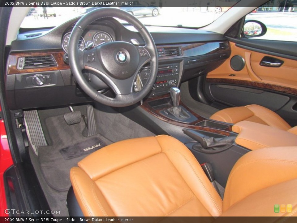 Saddle Brown Dakota Leather Interior Prime Interior for the 2009 BMW 3 Series 328i Coupe #59902142