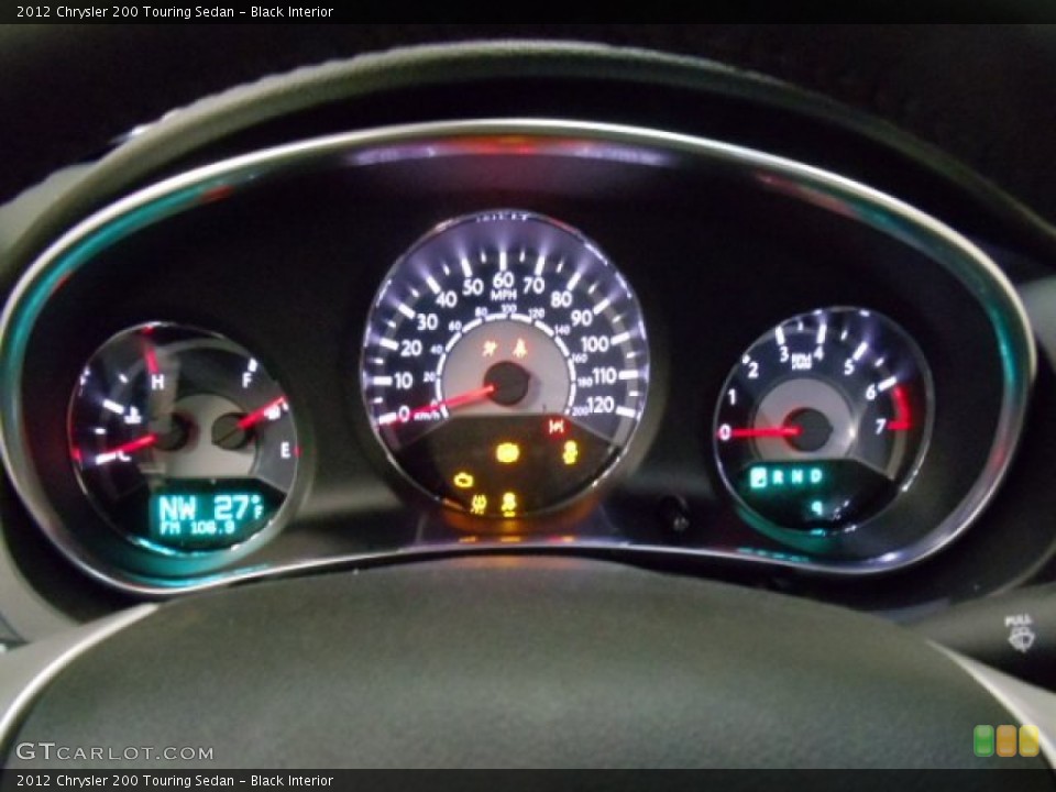 Black Interior Gauges for the 2012 Chrysler 200 Touring Sedan #59902301