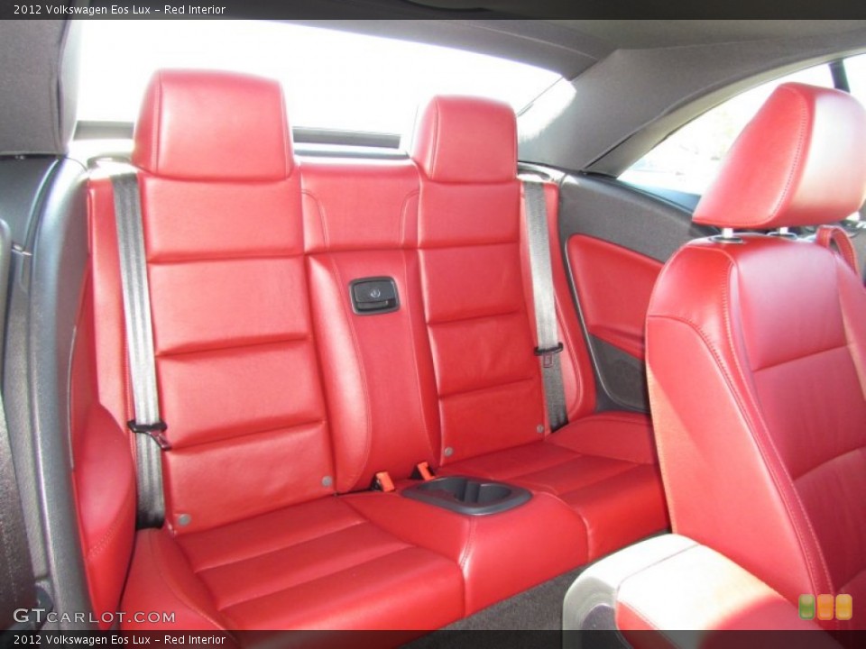 Red Interior Rear Seat for the 2012 Volkswagen Eos Lux #59902628