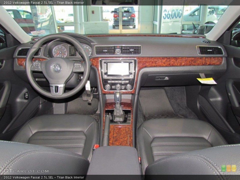Titan Black Interior Dashboard for the 2012 Volkswagen Passat 2.5L SEL #59903180