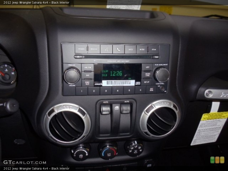 Black Interior Controls for the 2012 Jeep Wrangler Sahara 4x4 #59903591