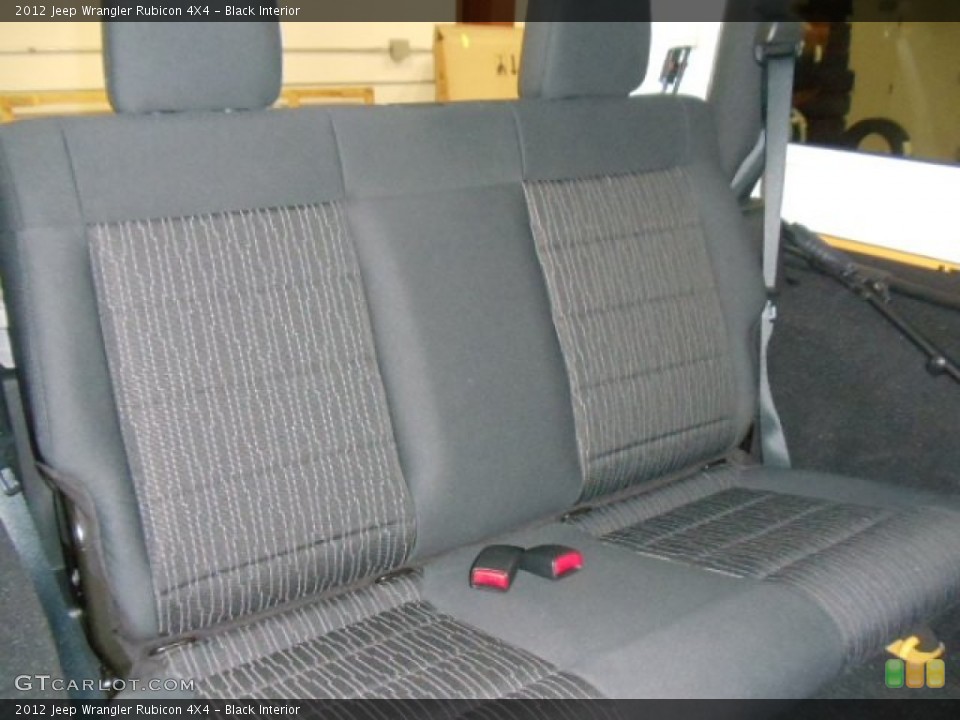 Black Interior Rear Seat for the 2012 Jeep Wrangler Rubicon 4X4 #59904158