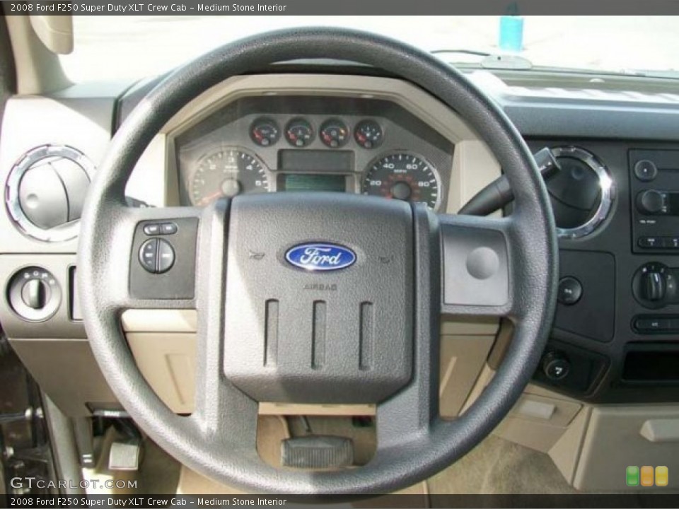 Medium Stone Interior Steering Wheel for the 2008 Ford F250 Super Duty XLT Crew Cab #59904743