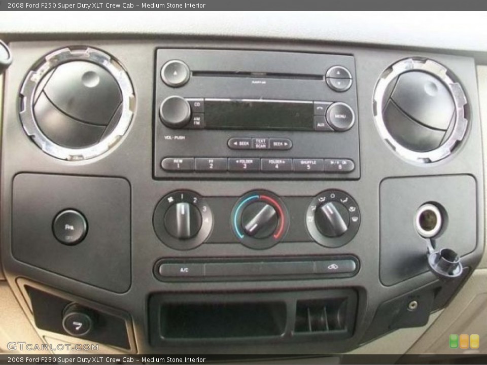 Medium Stone Interior Controls for the 2008 Ford F250 Super Duty XLT Crew Cab #59904761