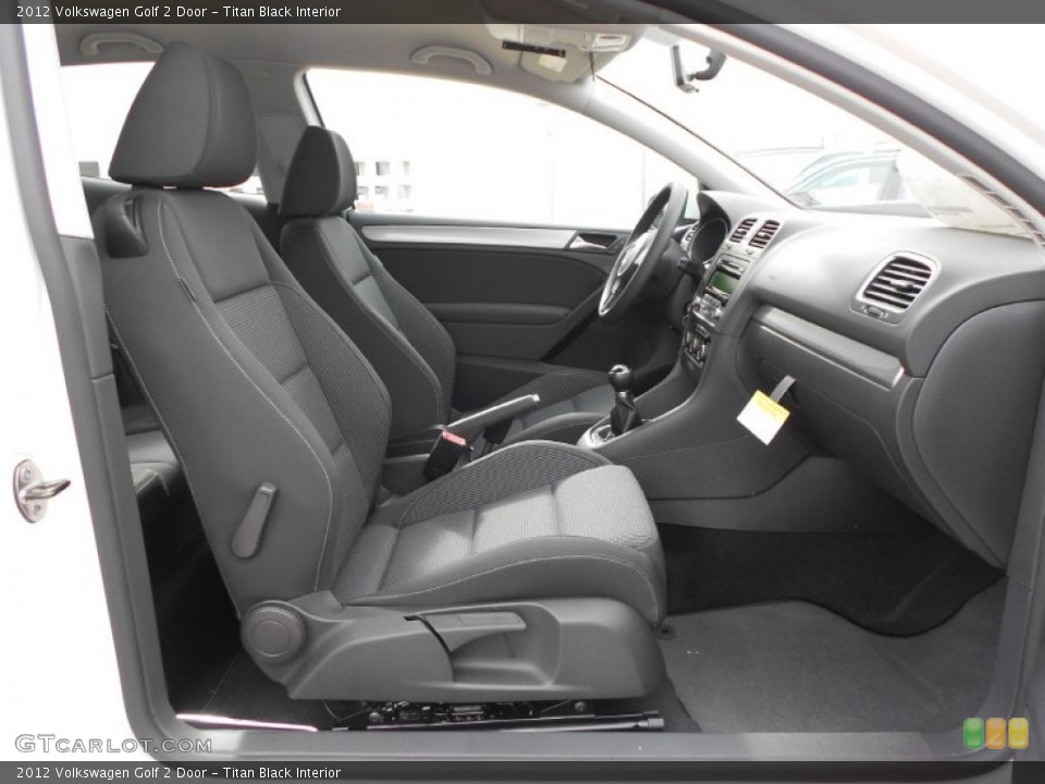 Titan Black Interior Front Seat for the 2012 Volkswagen Golf 2 Door #59908565