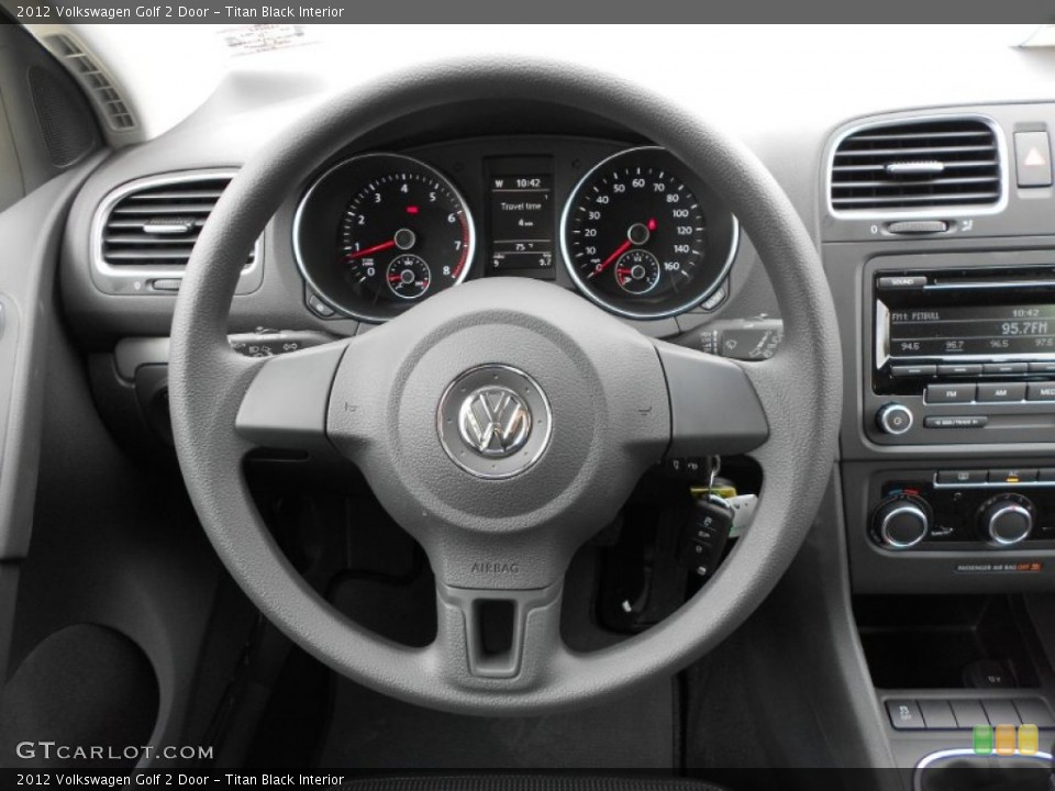 Titan Black Interior Steering Wheel for the 2012 Volkswagen Golf 2 Door #59908595