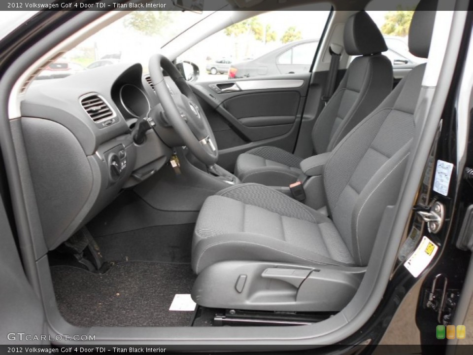 Titan Black Interior Front Seat for the 2012 Volkswagen Golf 4 Door TDI #59908742