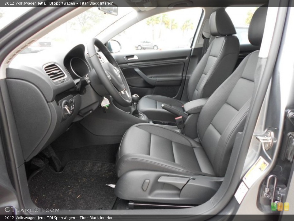 Titan Black Interior Front Seat for the 2012 Volkswagen Jetta TDI SportWagen #59909167