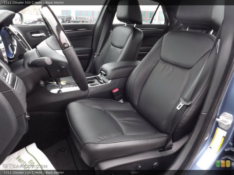 Black Interior Front Seat for the 2011 Chrysler 300 C Hemi #59910194