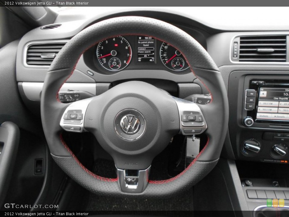 Titan Black Interior Steering Wheel for the 2012 Volkswagen Jetta GLI #59910689