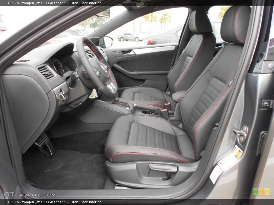 Titan Black Interior Front Seat for the 2012 Volkswagen Jetta GLI Autobahn #59911244