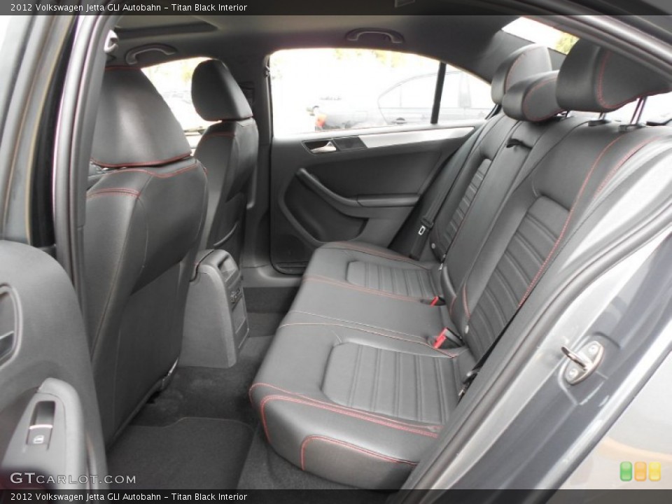 Titan Black Interior Rear Seat for the 2012 Volkswagen Jetta GLI Autobahn #59911265