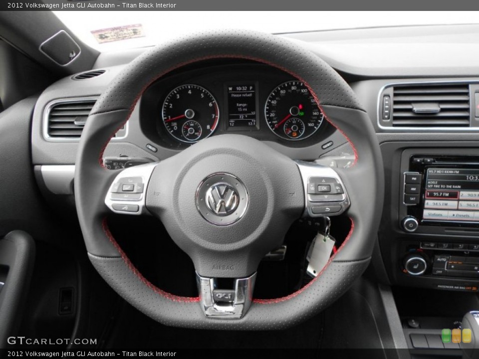 Titan Black Interior Steering Wheel for the 2012 Volkswagen Jetta GLI Autobahn #59911283