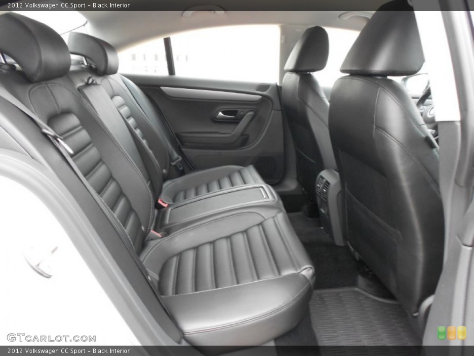 Black Interior Rear Seat for the 2012 Volkswagen CC Sport #59911898
