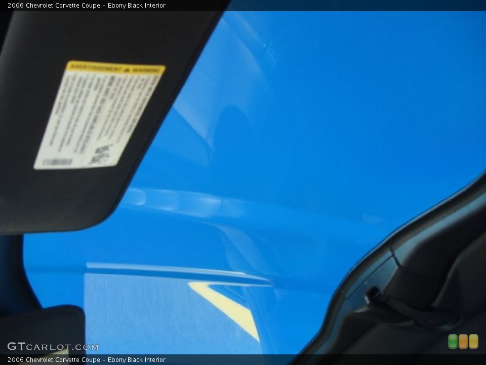 Ebony Black Interior Sunroof for the 2006 Chevrolet Corvette Coupe #59915558