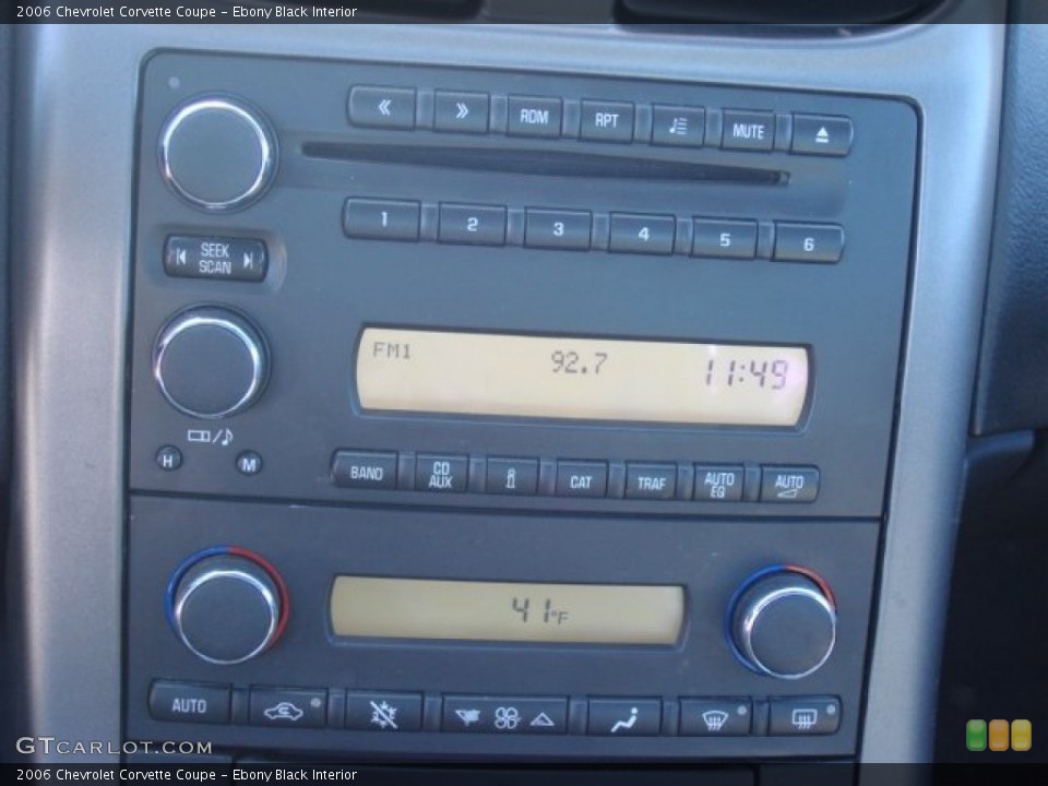 Ebony Black Interior Audio System for the 2006 Chevrolet Corvette Coupe #59915574