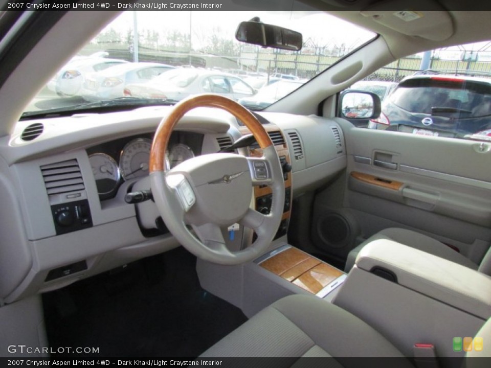 Dark Khaki/Light Graystone Interior Dashboard for the 2007 Chrysler Aspen Limited 4WD #59921952