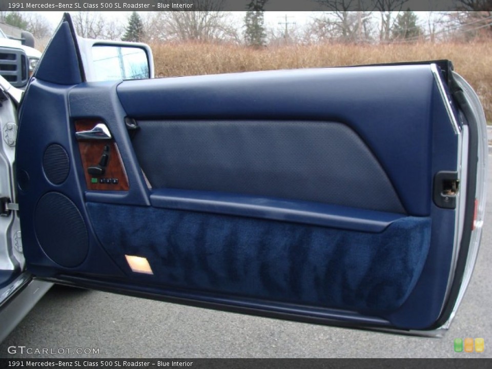 Blue Interior Door Panel for the 1991 Mercedes-Benz SL Class 500 SL Roadster #59923955