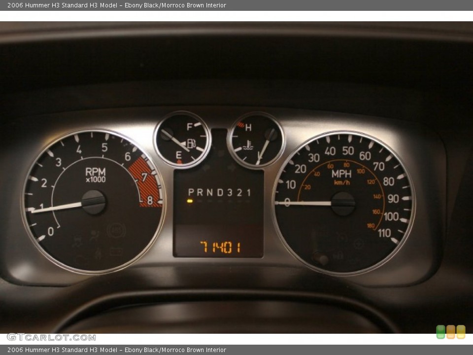 Ebony Black/Morroco Brown Interior Gauges for the 2006 Hummer H3  #59925056