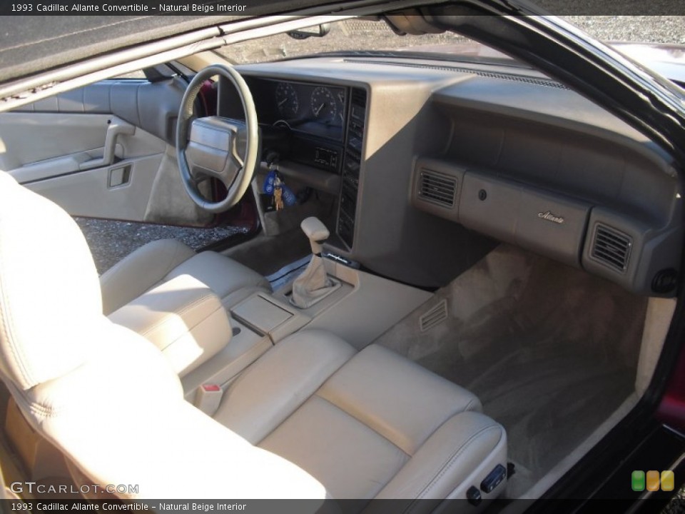 Natural Beige Interior Front Seat for the 1993 Cadillac Allante Convertible #59926931